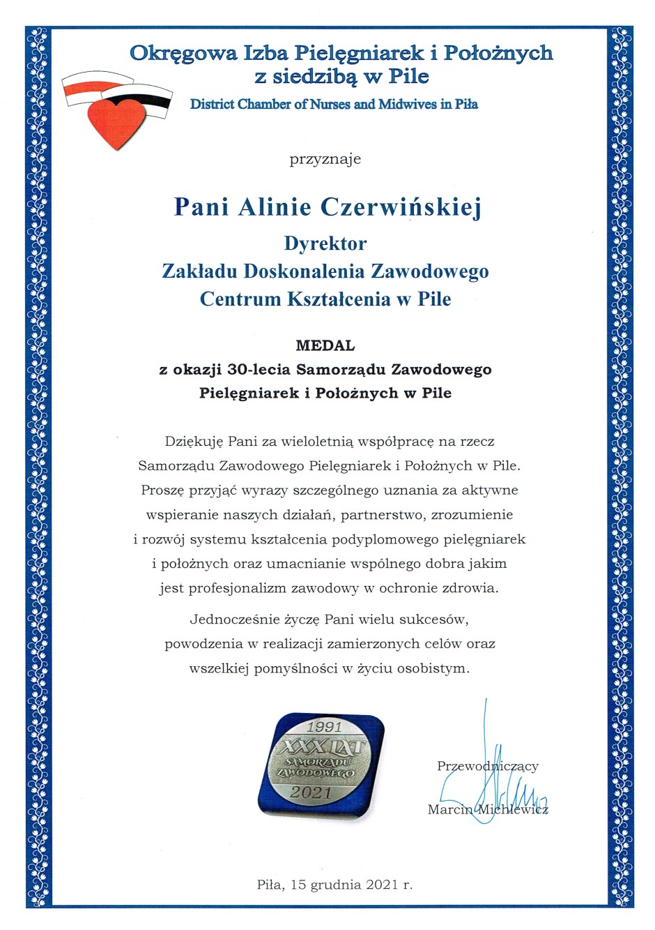 Medal OIPiP